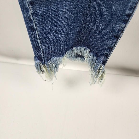 Judy Blue Hi Waist Skinny Fit Frayed Sharkbite Hem Blue Jean JB8842 Plus 24W - Picture 10 of 12
